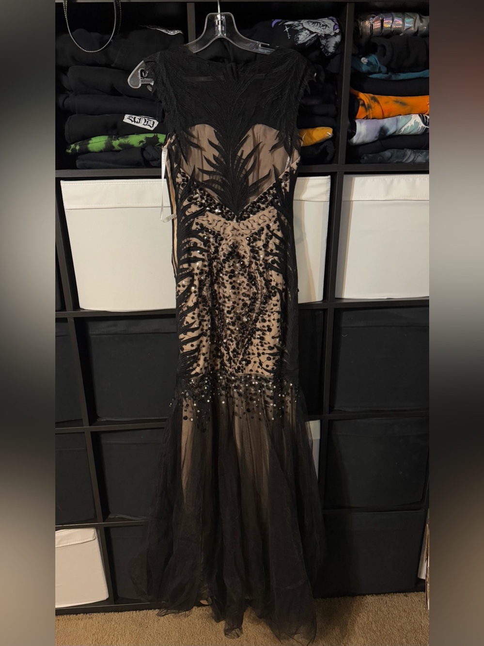 Beautiful event dress - New - size XS - floor length, sequins, lace sexy pretty - Picture 2 of 8